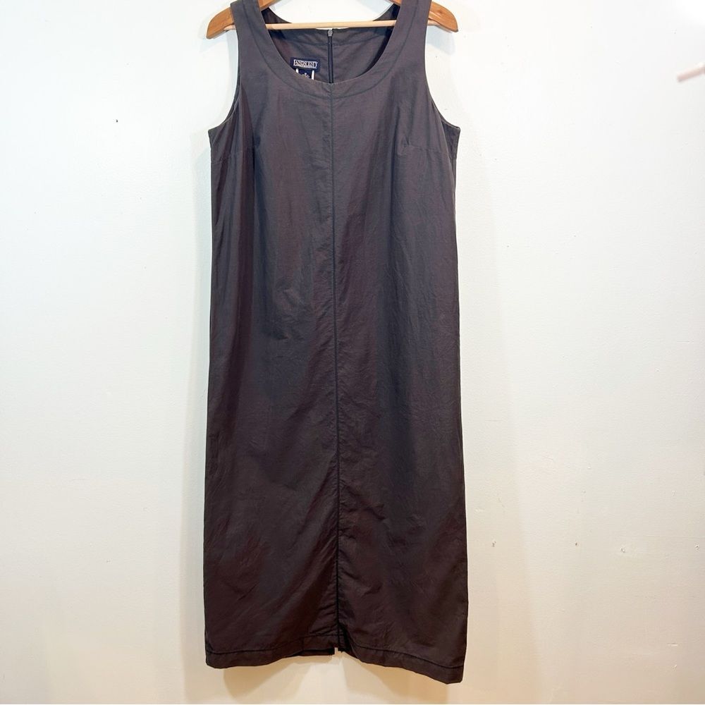 Lands' End Black Sleeveless Cotton Blend Pencil Midi/Maxi Dress Lagenlook